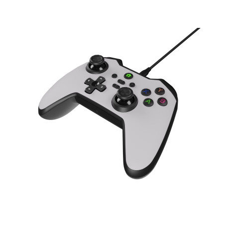 Drôtový gamepad Genesis MANGAN 300, pre PC/Switch/Mobil, biely