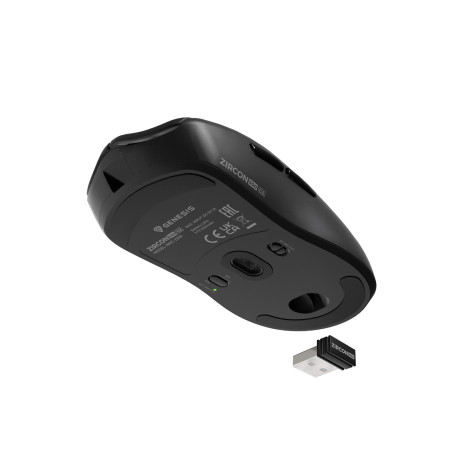 Herná myš Genesis ZIRCON 500 G2/Herná/Optická/10 000 DPI/USB+BT/Čierna