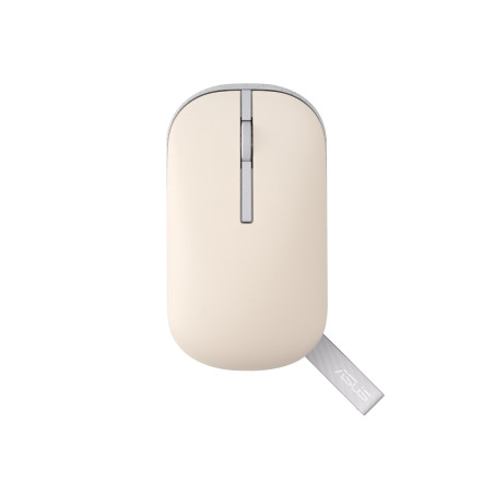 ASUS MD100/Cestovná/Optická/1 600 DPI/USB+BT/Béžová