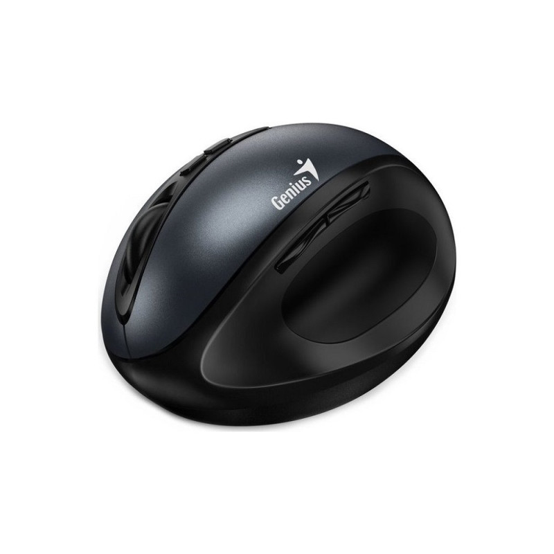 Genius Ergo 8300S/Vertikálna/Optická/Pre pravákov/1 600 DPI/Bezdrôtová USB/Čierna-šedá