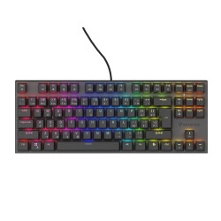 Genesis tichá herná klávesnica THOR 303/TKL/RGB/Outemu Peach/Drôtová USB/ CZ- SK layout/Čierna