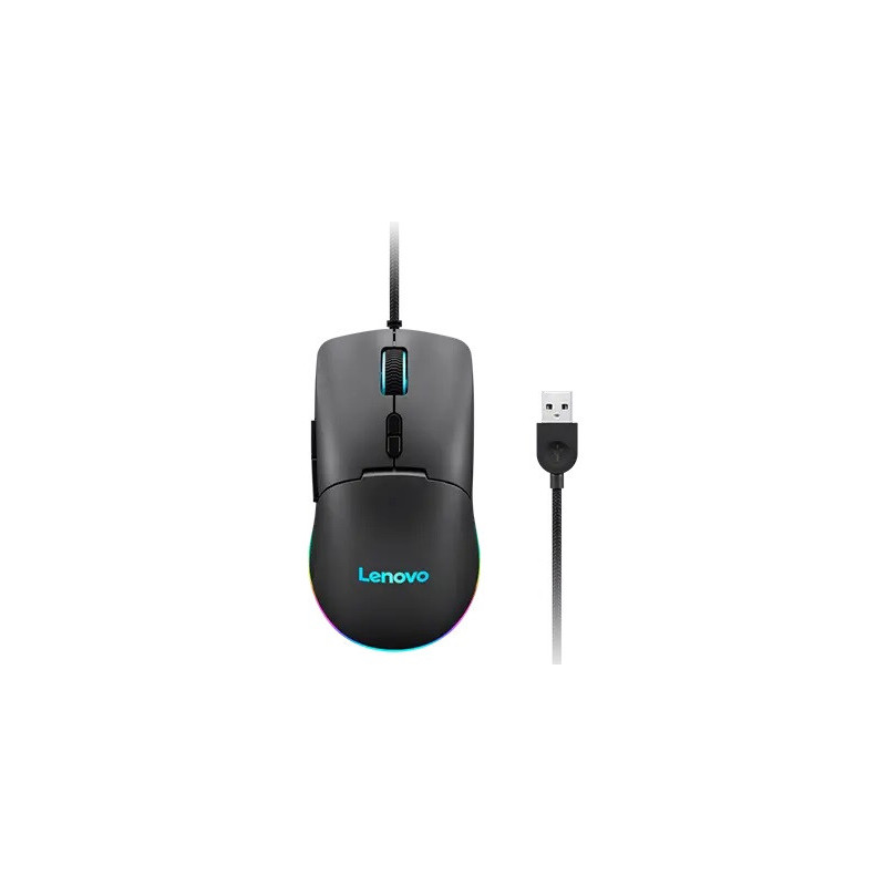 Lenovo M210/Herná/Optická/Pre pravákov/8 000 DPI/Drôtová USB/Čierna