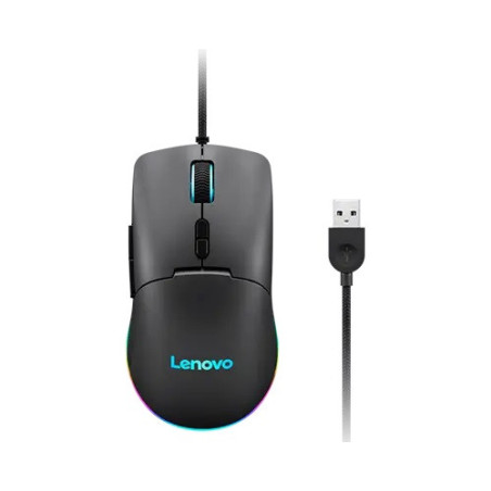 Lenovo M210/Herná/Optická/Pre pravákov/8 000 DPI/Drôtová USB/Čierna