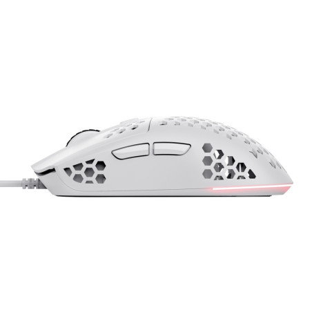 Trust Gaming GXT 928W Helox/Herná/Optická/Pre pravákov/6 400 DPI/Drôtová USB/Biela
