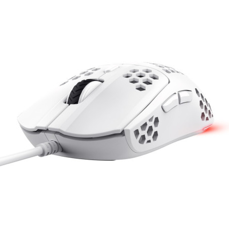 Trust Gaming GXT 928W Helox/Herná/Optická/Pre pravákov/6 400 DPI/Drôtová USB/Biela