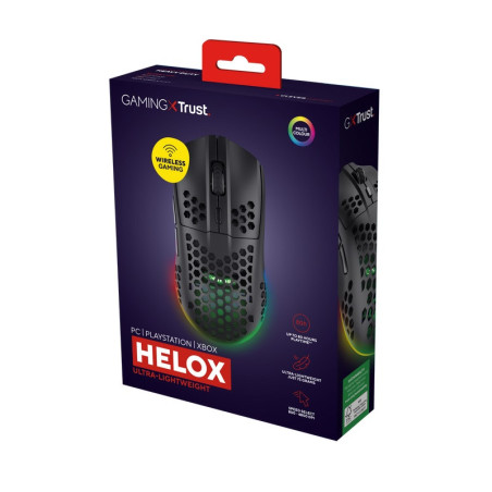 Trust Gaming GXT 929 Helox/Herná/Optická/Pre pravákov/4 800 DPI/Bezdrôtová USB/Čierna