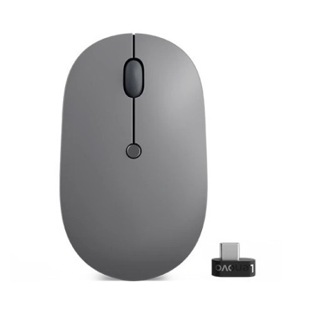 Lenovo Go/Ergonomická/Blue Track/2 400 DPI/Bezdrôtová USB/Čierna-šedá