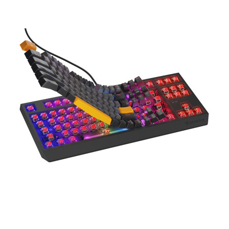 Genesis herná klávesnica THOR 230/TKL/RGB/Outemu Red/Drôtová USB/US layout/Anchor Negative Šedá