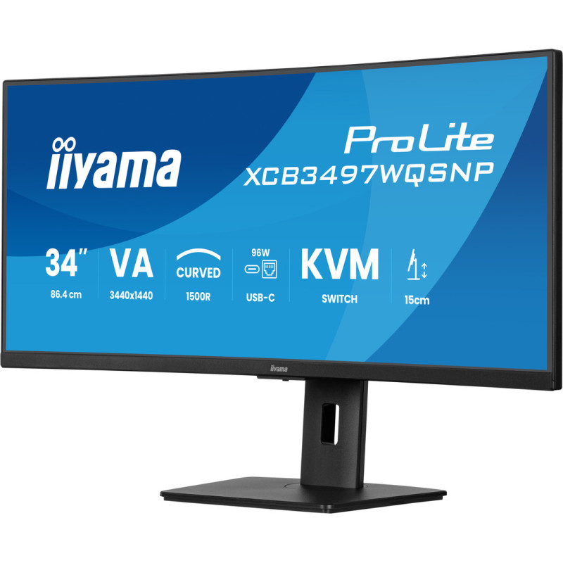 iiyama ProLite/XCB3497WQSNP-B1/34"/VA/wQHD/120Hz/0,4ms/Black/3R