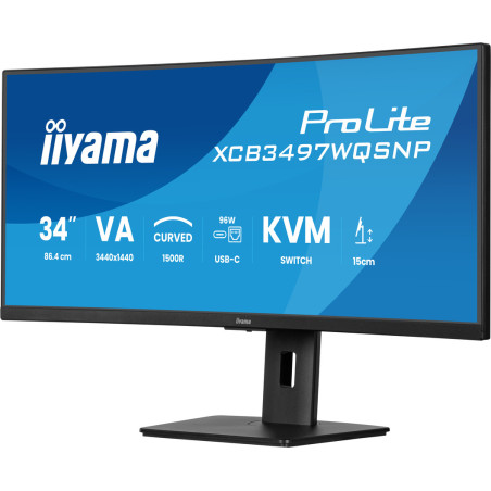 iiyama ProLite/XCB3497WQSNP-B1/34"/VA/wQHD/120Hz/0,4ms/Black/3R