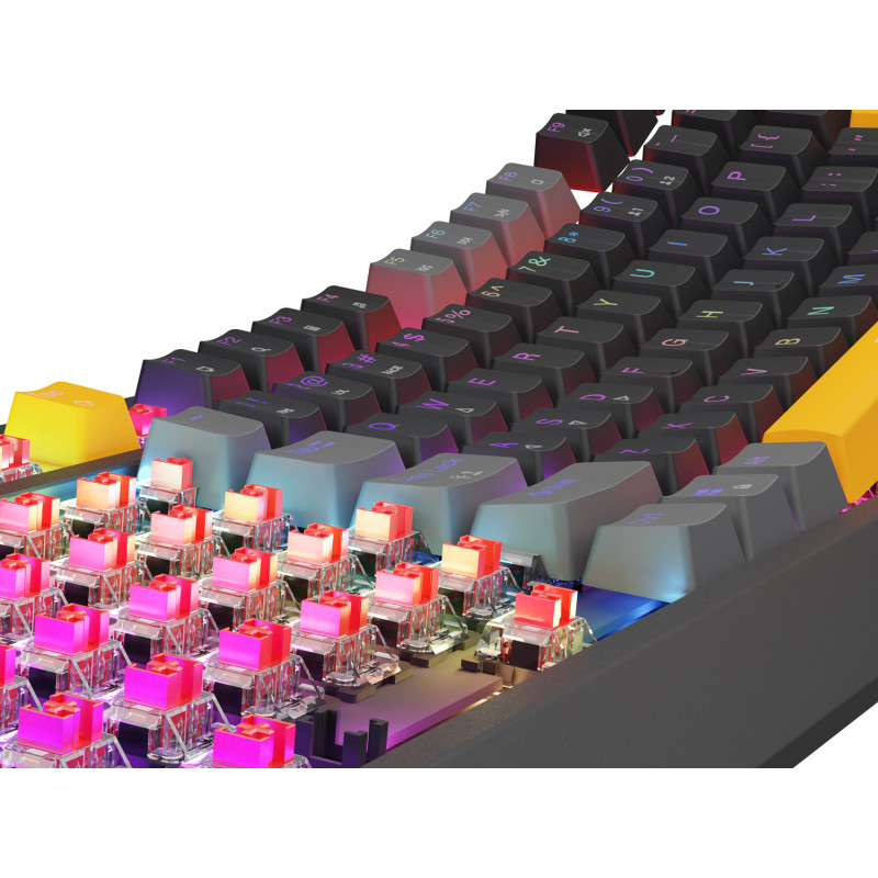 Genesis herná klávesnica THOR 230/TKL/RGB/Outemu Red/Drôtová USB/US layout/Anchor Positive Šedá