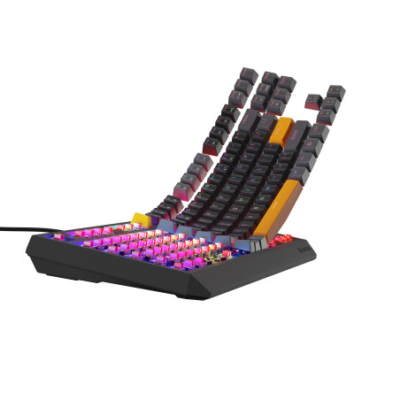 Genesis herná klávesnica THOR 230/TKL/RGB/Outemu Red/Drôtová USB/US layout/Anchor Positive Šedá