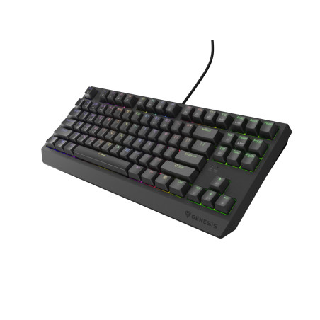 Genesis herná klávesnica THOR 230/TKL/RGB/Outemu Red/Drôtová USB/US layout/Čierna