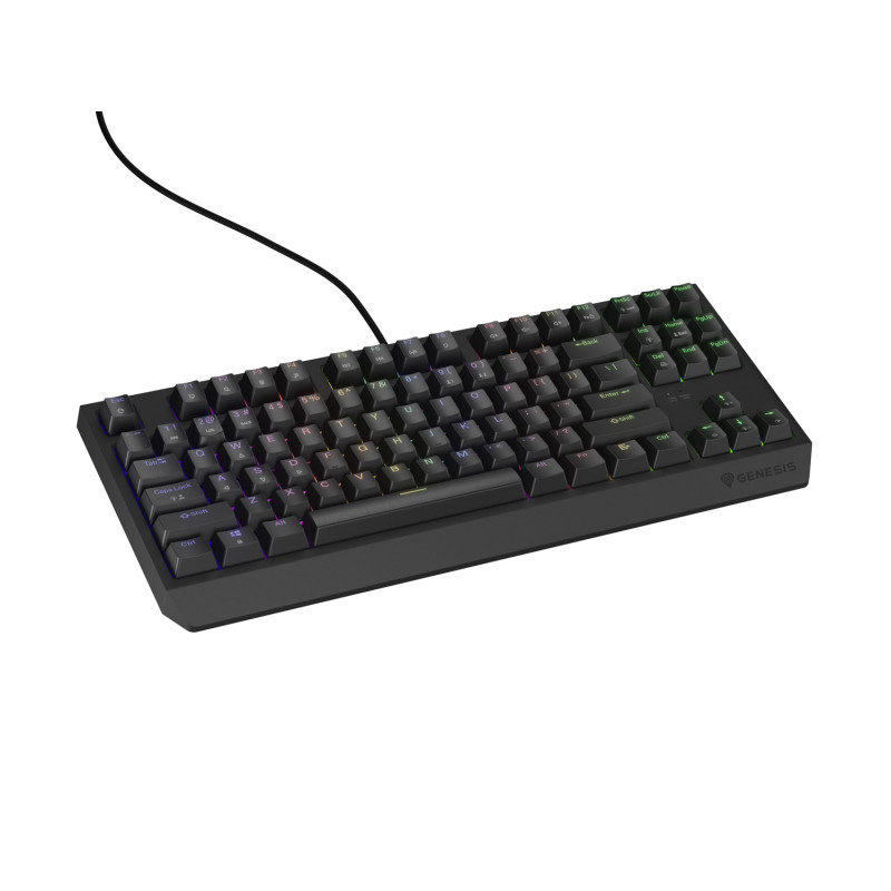 Genesis herná klávesnica THOR 230/TKL/RGB/Outemu Red/Drôtová USB/US layout/Čierna