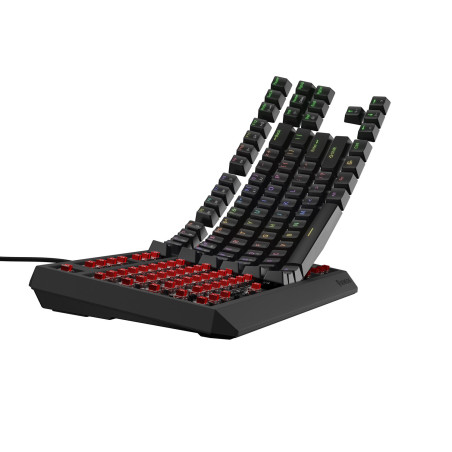 Genesis herná klávesnica THOR 230/TKL/RGB/Outemu Red/Drôtová USB/US layout/Čierna
