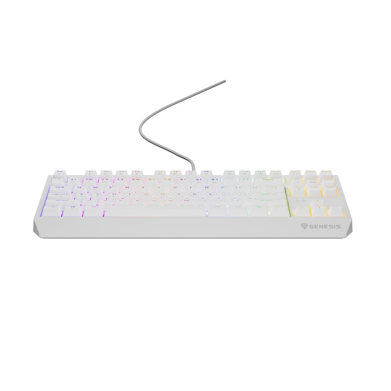 Genesis herná klávesnica THOR 230/TKL/RGB/Outemu Red/Drôtová USB/US layout/Biela