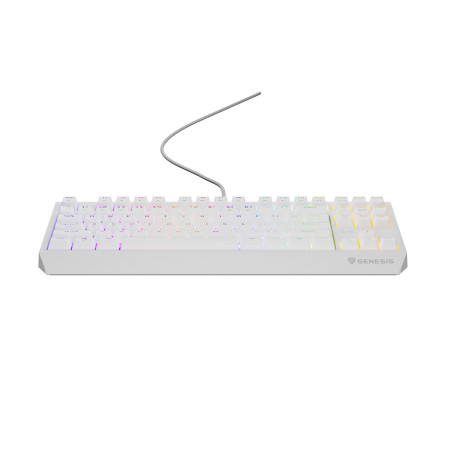 Genesis herná klávesnica THOR 230/TKL/RGB/Outemu Red/Drôtová USB/US layout/Biela