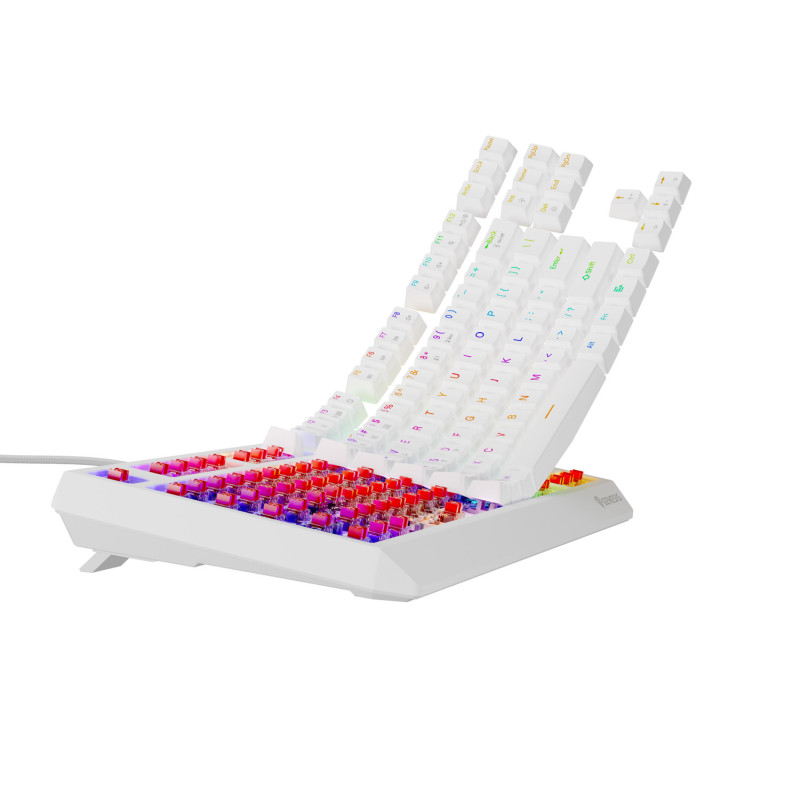 Genesis herná klávesnica THOR 230/TKL/RGB/Outemu Red/Drôtová USB/US layout/Biela
