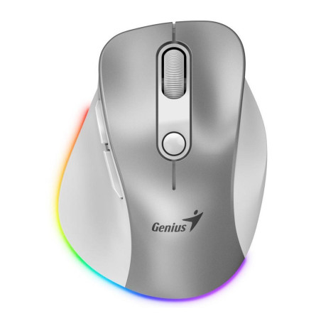 Genius Ergo 9000S Pre/Ergonomická/Optická/Pre pravákov/2 400 DPI/USB+BT/Strieborná