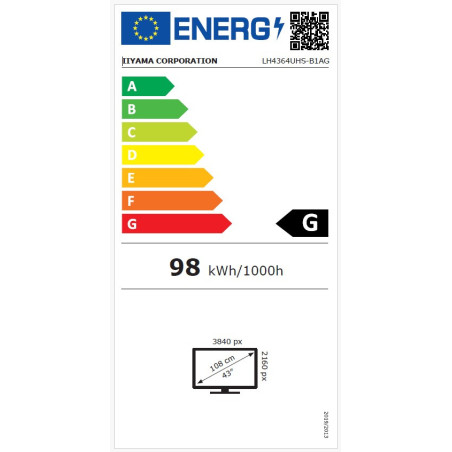 43" iiyama LH4364UHS-B1AG:VA,4K UHD,Android,24/7