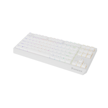 GENESIS herná klávesnica THOR 230/TKL/RGB/Outemu Red/Bezdrôtová USB + Bluetooth/US layout/Biela