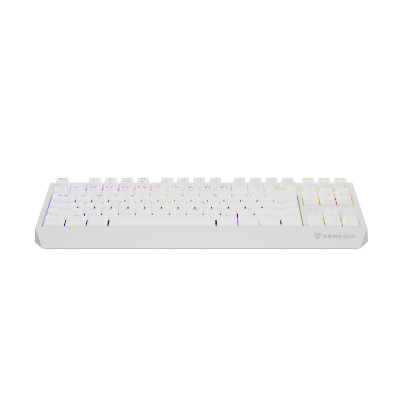 GENESIS herná klávesnica THOR 230/TKL/RGB/Outemu Red/Bezdrôtová USB + Bluetooth/US layout/Biela