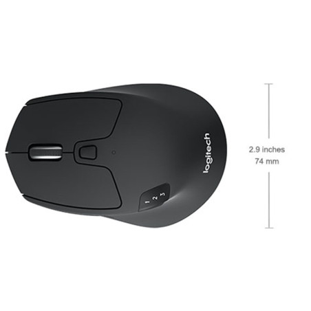 Logitech M720/Ergonomická/Optická/Pre pravákov/1 000 DPI/Bezdrôtová Bluetooth/Čierna