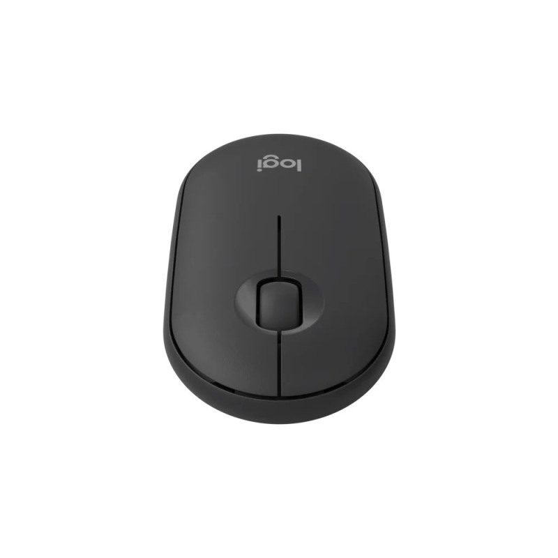 Logitech Pebble Mouse 2 M350s/Cestovná/Optická/4 000 DPI/Bezdrôtová Bluetooth/Grafitová