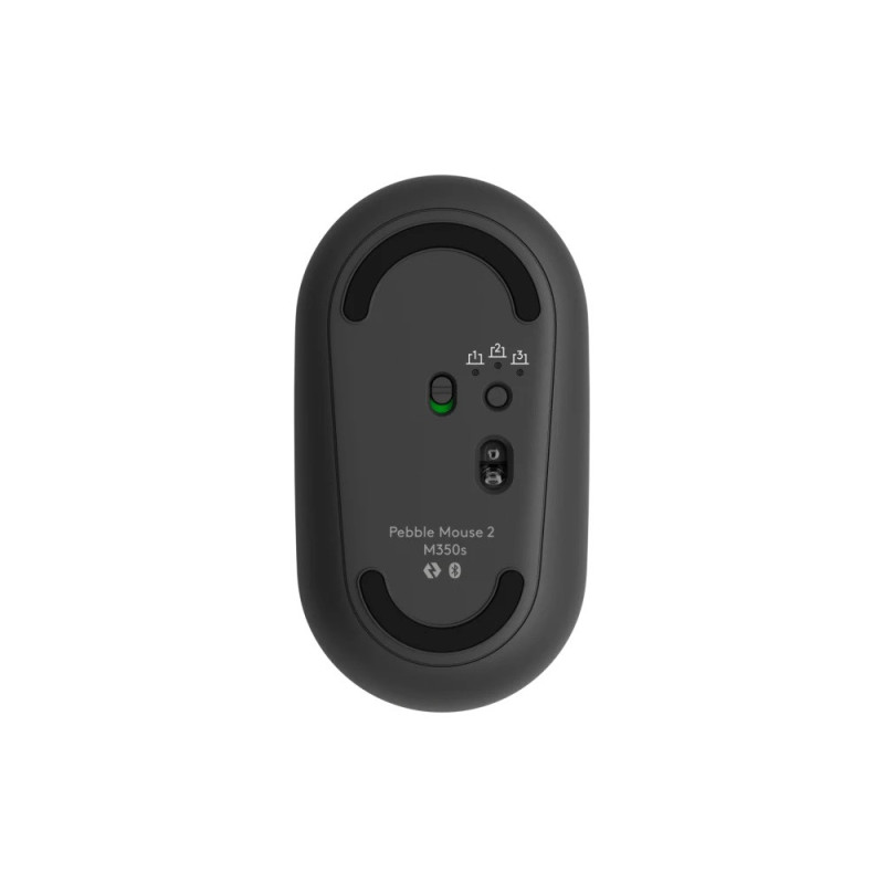 Logitech Pebble Mouse 2 M350s/Cestovná/Optická/4 000 DPI/Bezdrôtová Bluetooth/Grafitová