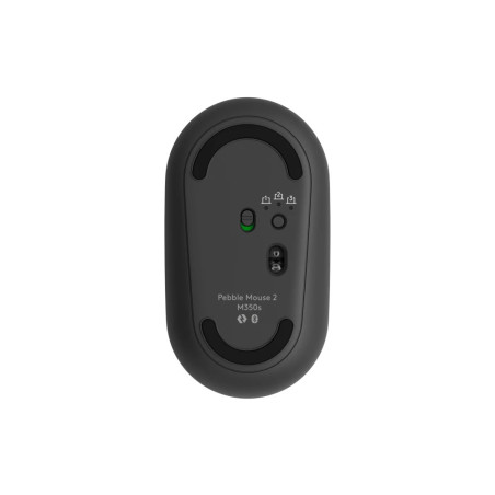 Logitech Pebble Mouse 2 M350s/Cestovná/Optická/4 000 DPI/Bezdrôtová Bluetooth/Grafitová
