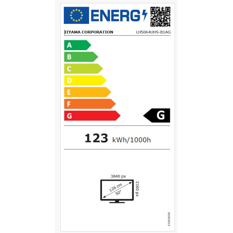50" iiyama LH5064UHS-B1AG:VA,4K UHD,Android, 24/7