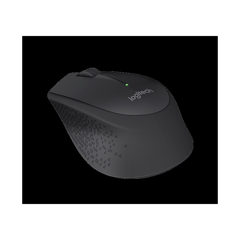Logitech M280/Ergonomická/Optická/Pre pravákov/1 000 DPI/Bezdrôtová USB/Čierna