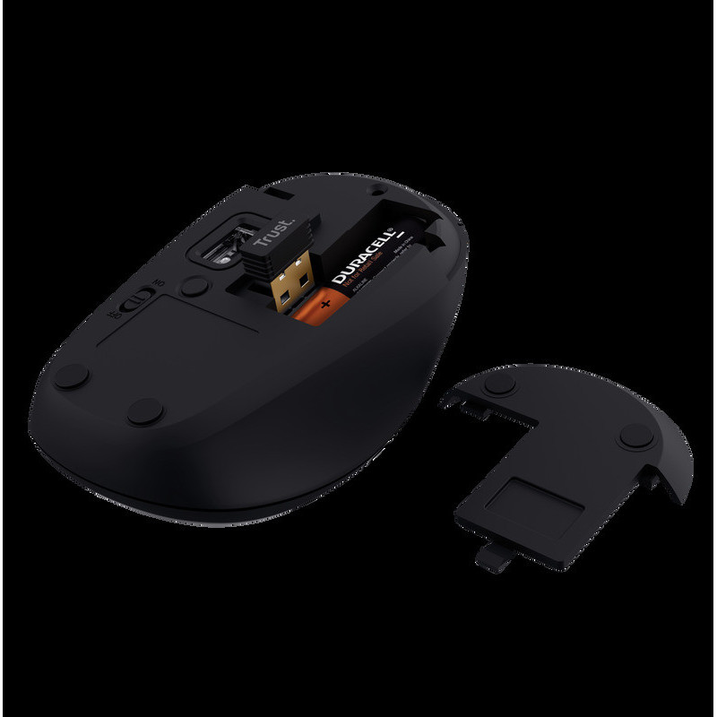 TRUST YVI+ MULTI-DEVICE WIRELESS MOUSE BLACK
