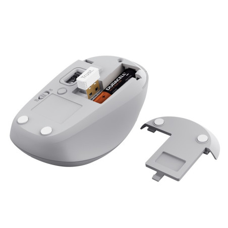 TRUST Yvi+ Multi-Device/Kancelárska/Optická/1 600 DPI/USB+BT/Biela