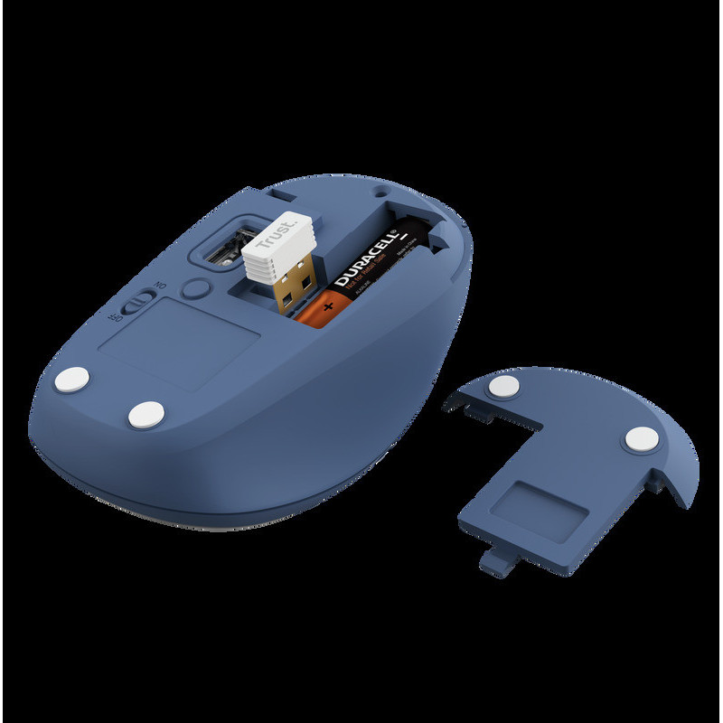 TRUST YVI+ MULTI-DEVICE WIRELESS MOUSE BLUE