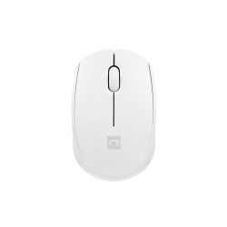 Myš Natec STORK/Kancelárska/Optická/1 600 DPI/Bezdrôtová USB/Biela