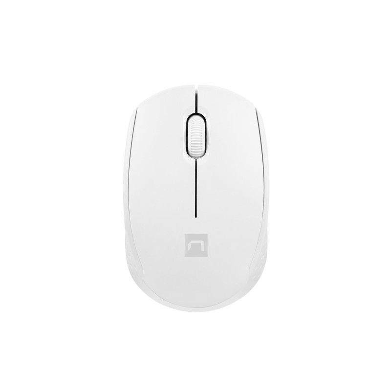 Myš Natec STORK/Kancelárska/Optická/1 600 DPI/Bezdrôtová USB/Biela