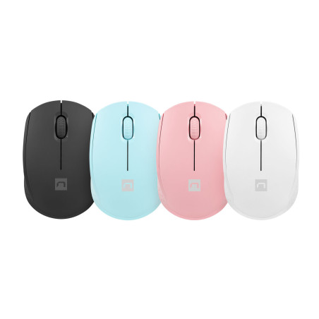 Myš Natec STORK/Kancelárska/Optická/1 600 DPI/Bezdrôtová USB/Biela