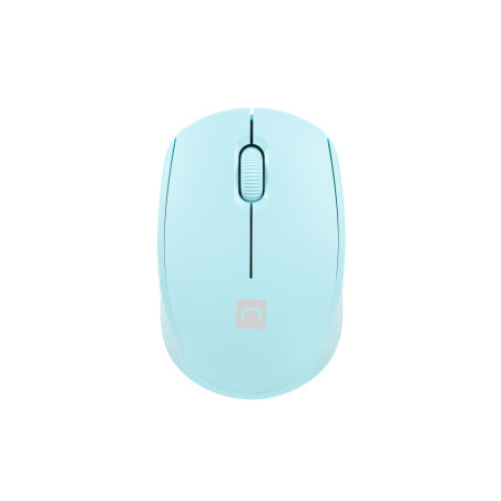 Myš Natec STORK/Kancelárska/Optická/1 600 DPI/Bezdrôtová USB/Modrá