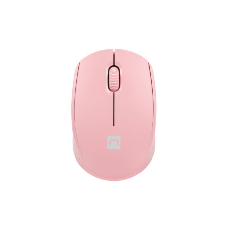 Myš Natec STORK/Kancelárska/Optická/1 600 DPI/Bezdrôtová USB/Ružová