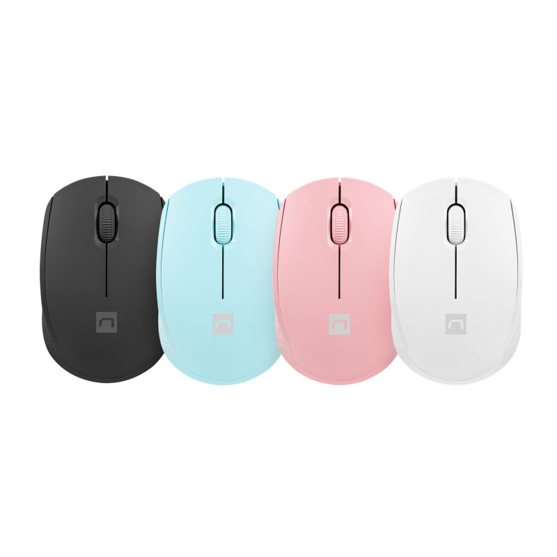 Myš Natec STORK/Kancelárska/Optická/1 600 DPI/Bezdrôtová USB/Ružová