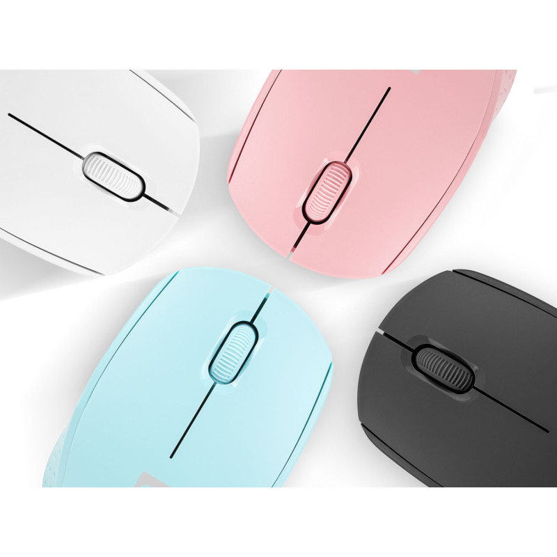 Myš Natec STORK/Kancelárska/Optická/1 600 DPI/Bezdrôtová USB/Ružová