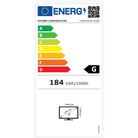 65" iiyama LH6564UHS-B1AG:VA, 4K UHD,Android,24/7