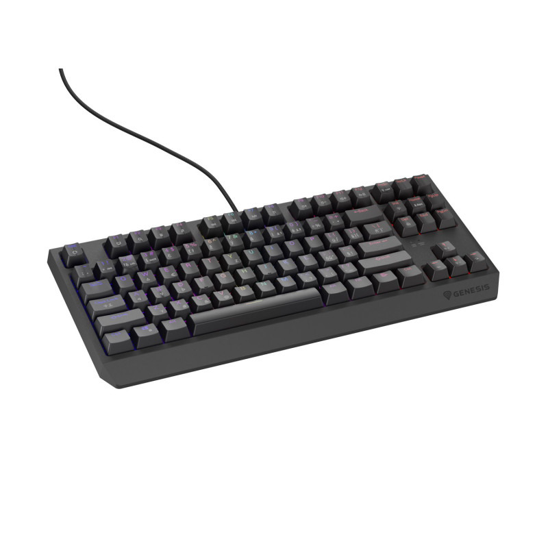 Herná klávesnica Genesis THOR 230/TKL/RGB/Outemu Red/Drôtové USB-A/ CZ- SK layout/Čierna