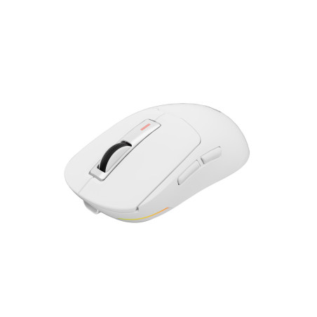 Genesis herná myš ZIRCON 660 PRO/Herná/Optická/Pre pravákov/26 000 DPI/Drôtová+bezdrôtová/Biela