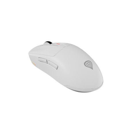 Genesis herná myš ZIRCON 660 PRO/Herná/Optická/Pre pravákov/26 000 DPI/Drôtová+bezdrôtová/Biela