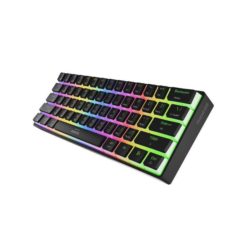 Genesis herná klávesnica THOR 660 G2/Gateron Brown/USB+BT/US layout/Biela