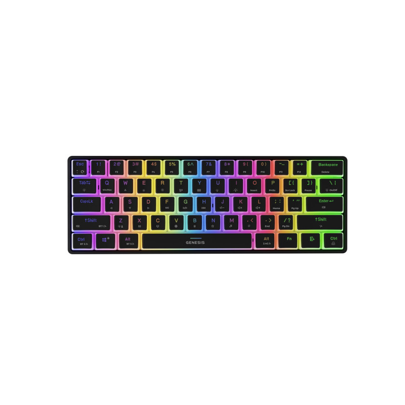 Genesis herná klávesnica THOR 660 G2/Gateron Red/USB+BT/US layout/Čierna