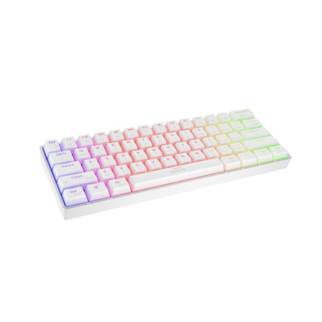 Genesis herná klávesnica THOR 660 G2/Gateron Red/USB+BT/US layout/Biela