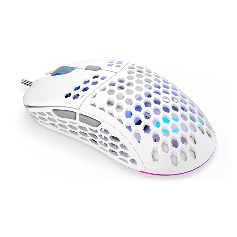 Endorfy LIX Plus/Herná/Optická/Pre pravákov/19 000 DPI/Drôtové USB-A/Biela